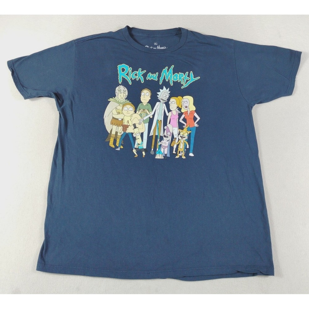 Ripple Junction Rick And Morty Shirt Mens XL Blue Cartoon Graphic Tee Adult Swim